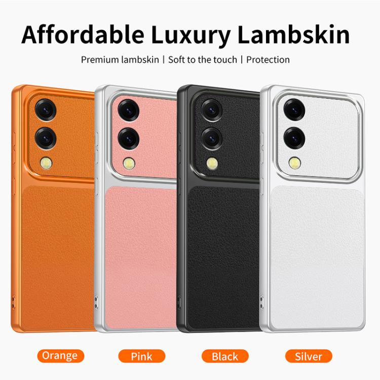 For Galaxy S25 Edge 5G Lambskin Series Skin Feel Shockproof Phone Case