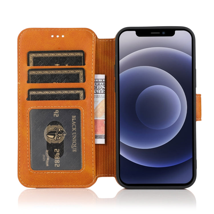 For iPhone 12 mini Shockproof PU + TPU Leather Case with Card Slots & Holder & Photo Frame & Wallet