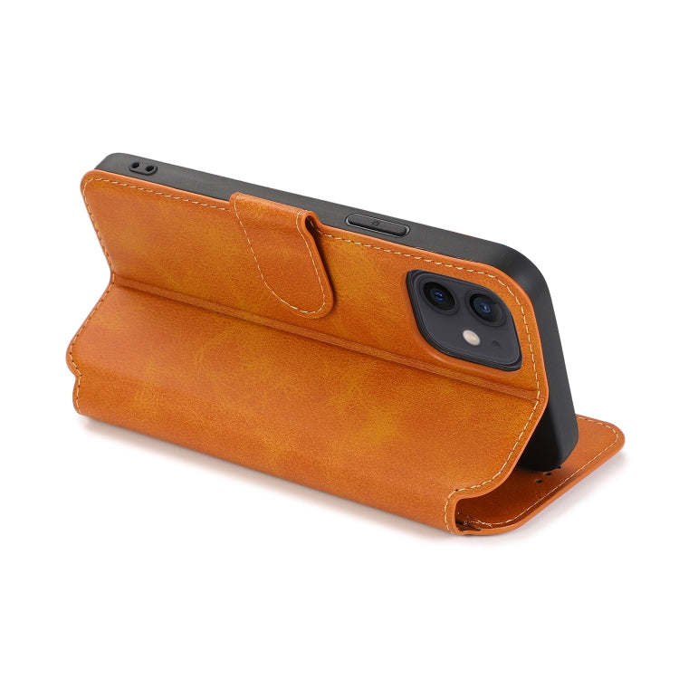 For iPhone 12 mini Shockproof PU + TPU Leather Case with Card Slots & Holder & Photo Frame & Wallet