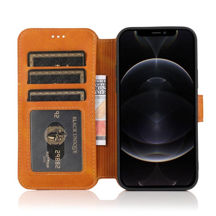 For iPhone 12 / 12 Pro Shockproof PU + TPU Leather Case with Card Slots & Holder & Photo Frame & Wallet