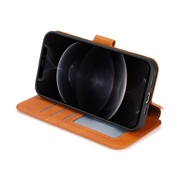 For iPhone 12 / 12 Pro Shockproof PU + TPU Leather Case with Card Slots & Holder & Photo Frame & Wallet