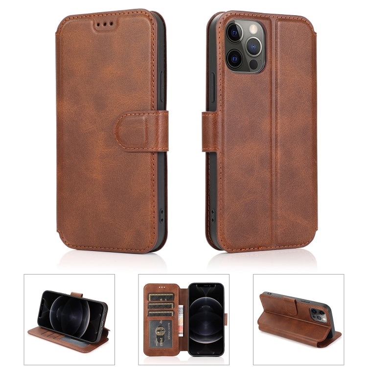 For iPhone 12 / 12 Pro Shockproof PU + TPU Leather Case with Card Slots & Holder & Photo Frame & Wallet