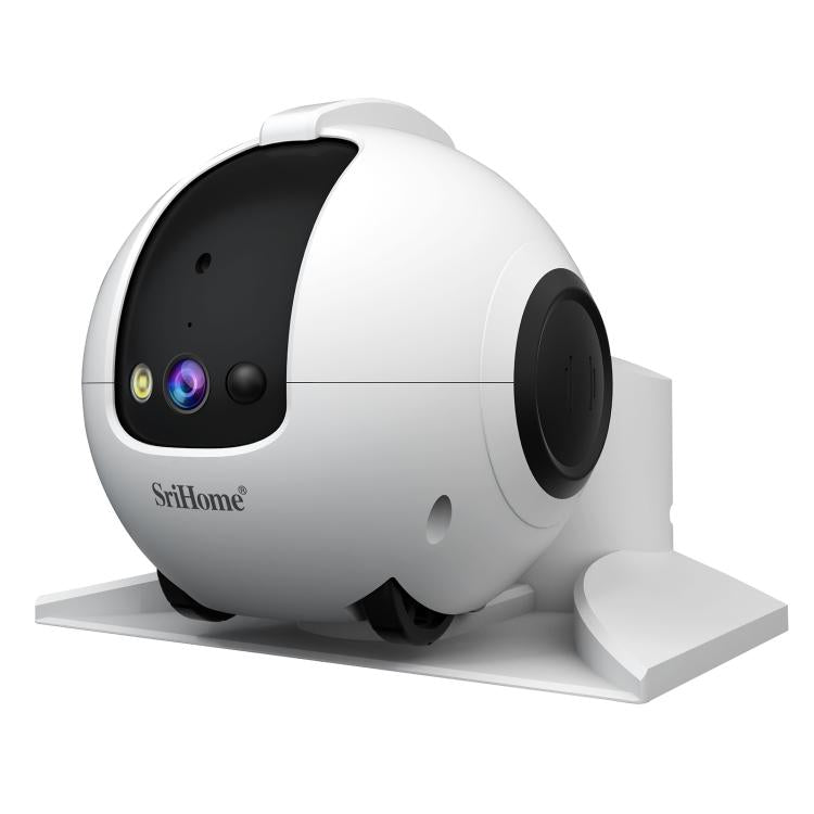 SriHome DH013 Plus 4MP Smart Pet Robot Camera with Auto-Charging Dock, Plug Type:US Plug - White