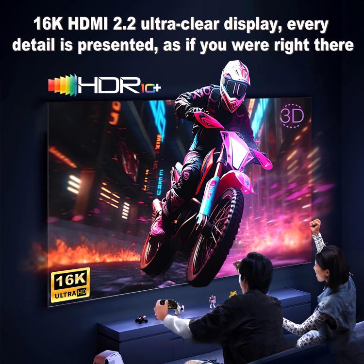 WG229 16K 60Hz HDMI 2.2 High Speed ??Transmission HD Adapter Cable, Length:2m