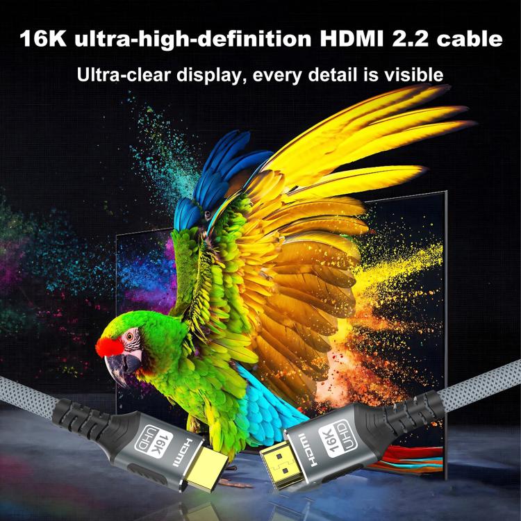 WG229 16K 60Hz HDMI 2.2 High Speed ??Transmission HD Adapter Cable, Length:2m