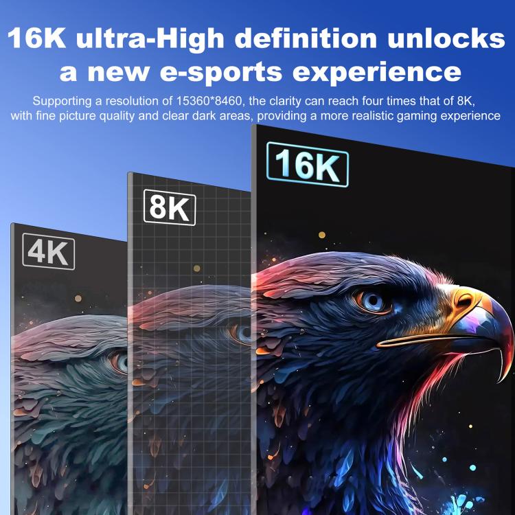 WG229 16K 60Hz HDMI 2.2 High Speed Transmission HD Adapter Cable, Length:3m