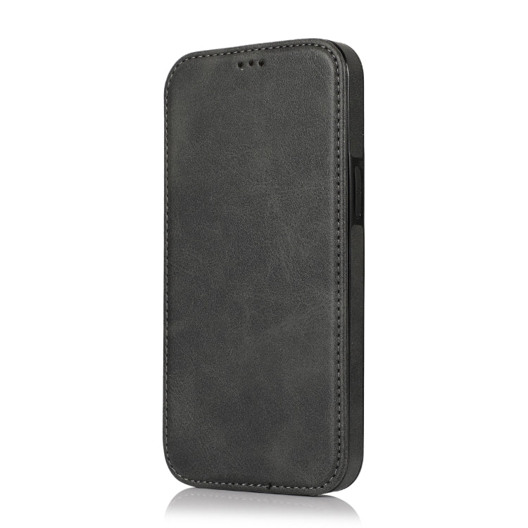 For iPhone 12 / 12 Pro Strong Magnetic Closure PU + TPU Leather Case with Card Slots & Holder