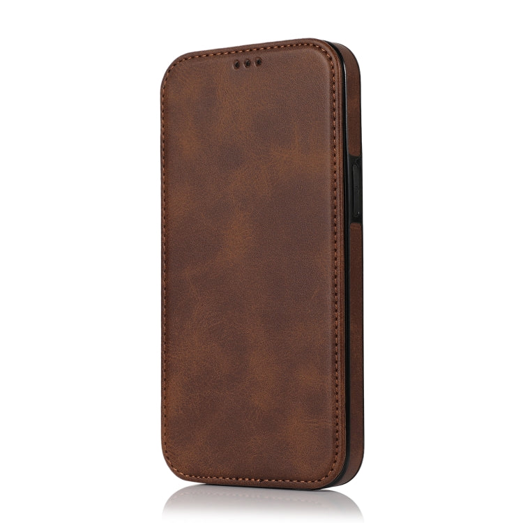 For iPhone 12 Pro Max Strong Magnetic Closure PU + TPU Leather Case with Card Slots & Holder