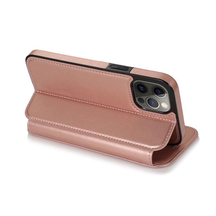 For iPhone 12 Pro Max Strong Magnetic Closure PU + TPU Leather Case with Card Slots & Holder