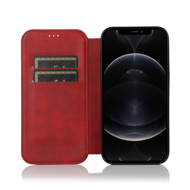 For iPhone 12 Pro Max Strong Magnetic Closure PU + TPU Leather Case with Card Slots & Holder