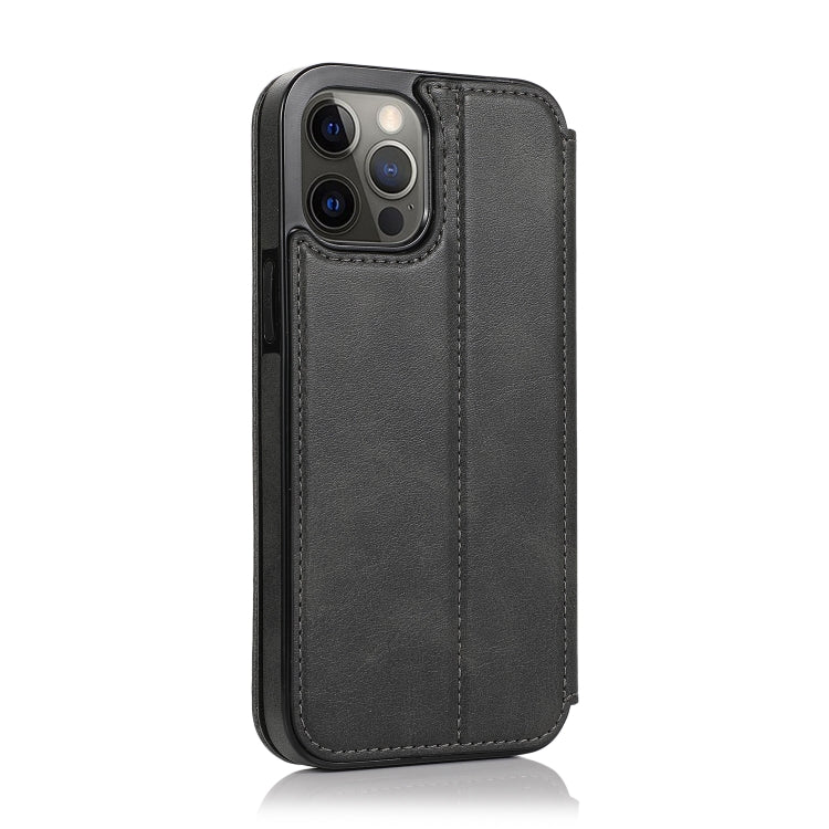 For iPhone 12 Pro Max Strong Magnetic Closure PU + TPU Leather Case with Card Slots & Holder