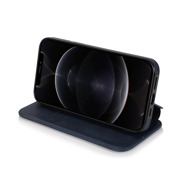 For iPhone 12 Pro Max Strong Magnetic Closure PU + TPU Leather Case with Card Slots & Holder