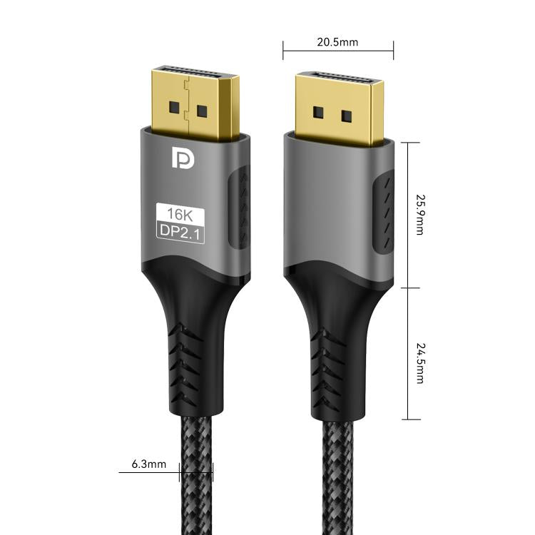 WG230 8K 120Hz DP2.1 to DP2.1 High Bandwidth High Refresh Rate Video Cable, Length:2m