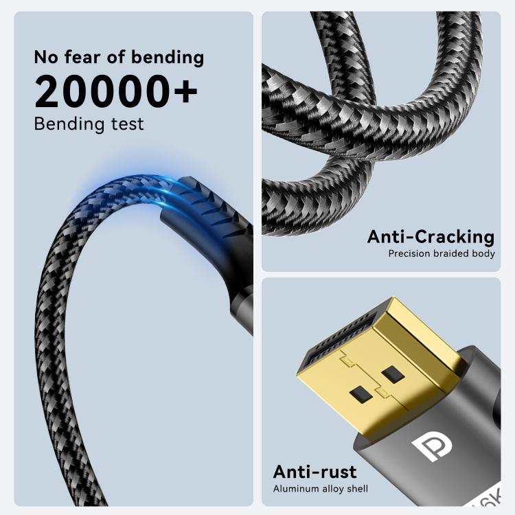 WG230 8K 120Hz DP2.1 to DP2.1 High Bandwidth High Refresh Rate Video Cable, Length:2m