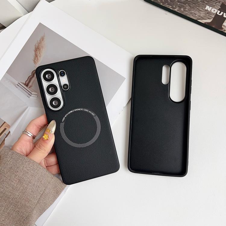 For Samsung Galaxy S26+ 5G PU MagSafe Magnetic Phone Case