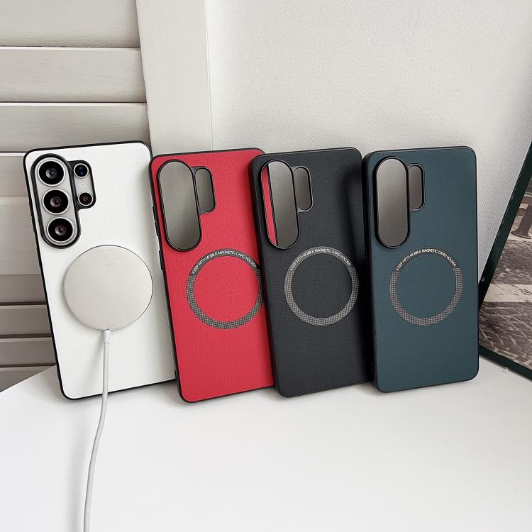 For Samsung Galaxy S26+ 5G PU MagSafe Magnetic Phone Case