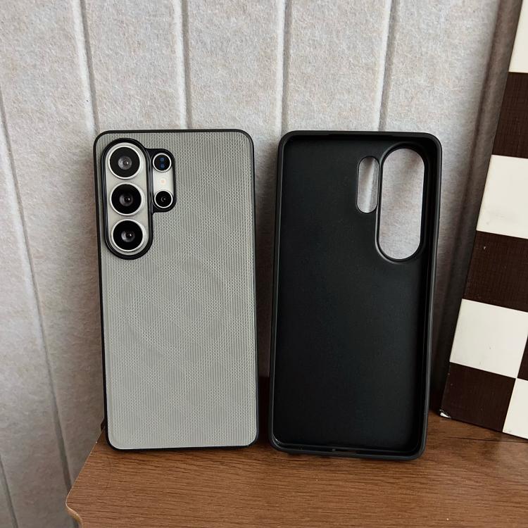 For Samsung Galaxy S26 Ultra 5G Twill Texture PU Magnetic Phone Case