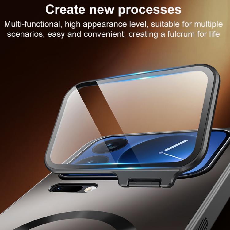 For Xiaomi 17 Pro Max Ice Magnetic Straight Edge Lens Holder Magnetic Phone Case