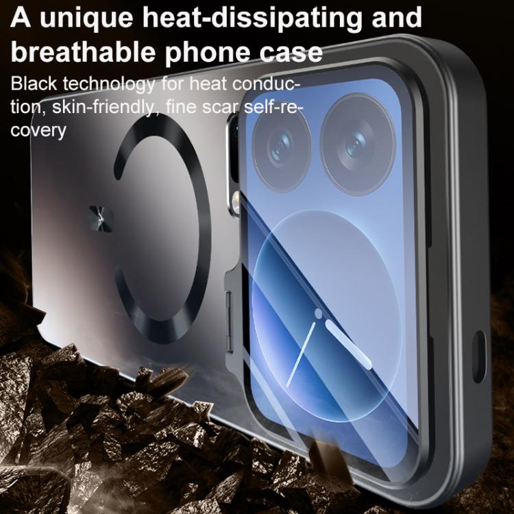 For Xiaomi 17 Pro Max Ice Magnetic Straight Edge Lens Holder Magnetic Phone Case