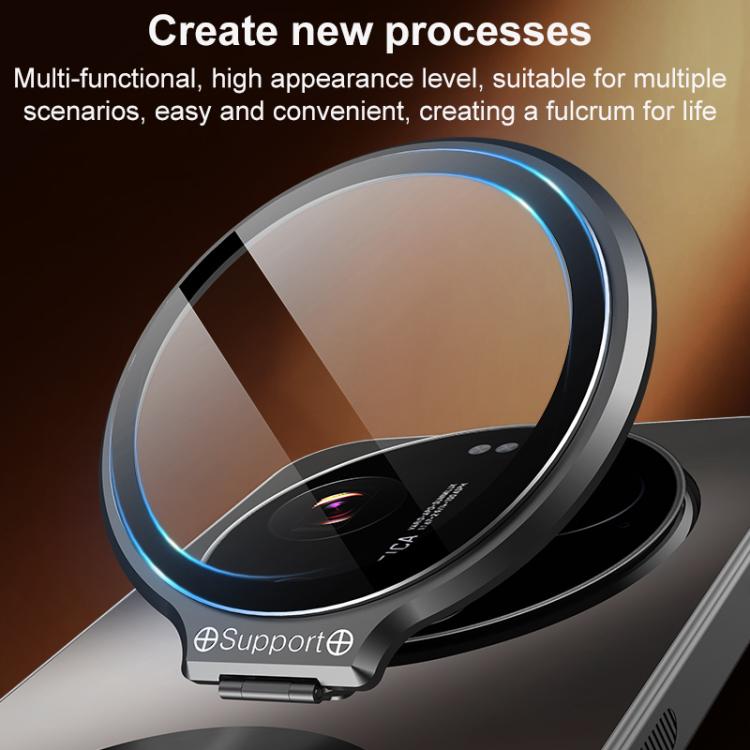 For Xiaomi 17 Ultra Ice Magnetic Straight Edge Lens Holder Magnetic Phone Case
