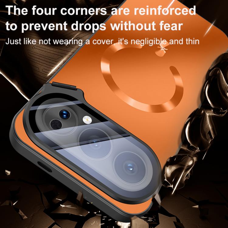For Honor 500 Pro Global 155.8mm Ice Magnetic Straight Edge Lens Holder Magnetic Phone Case