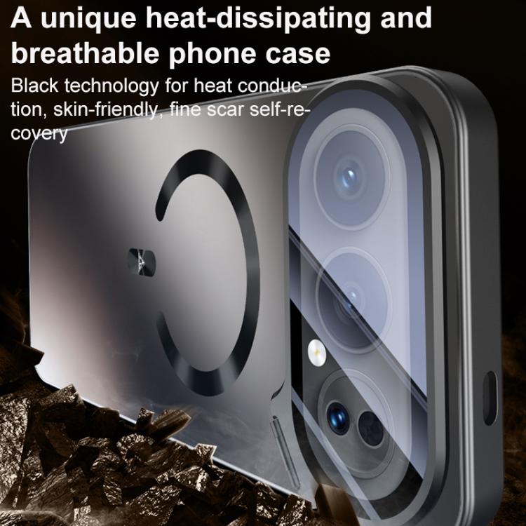 For Honor 500 Pro Global 155.8mm Ice Magnetic Straight Edge Lens Holder Magnetic Phone Case