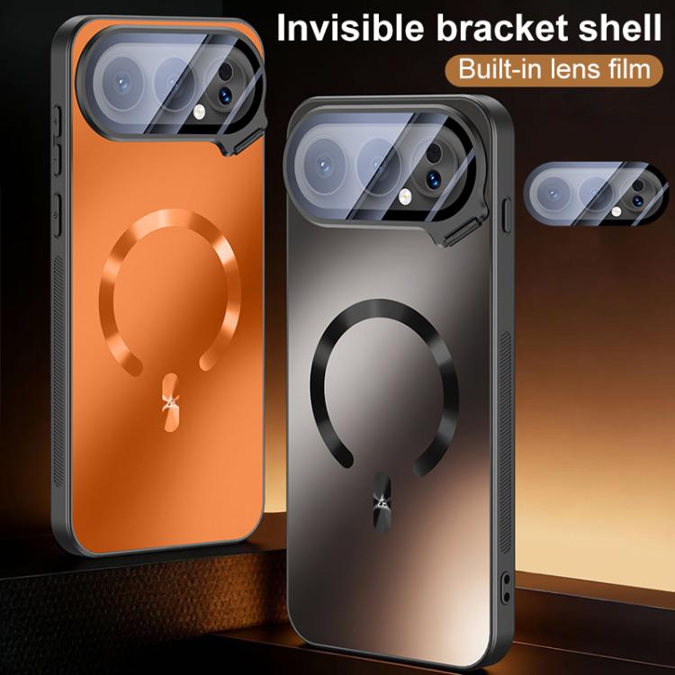 For Honor 500 Pro Global 155.8mm Ice Magnetic Straight Edge Lens Holder Magnetic Phone Case