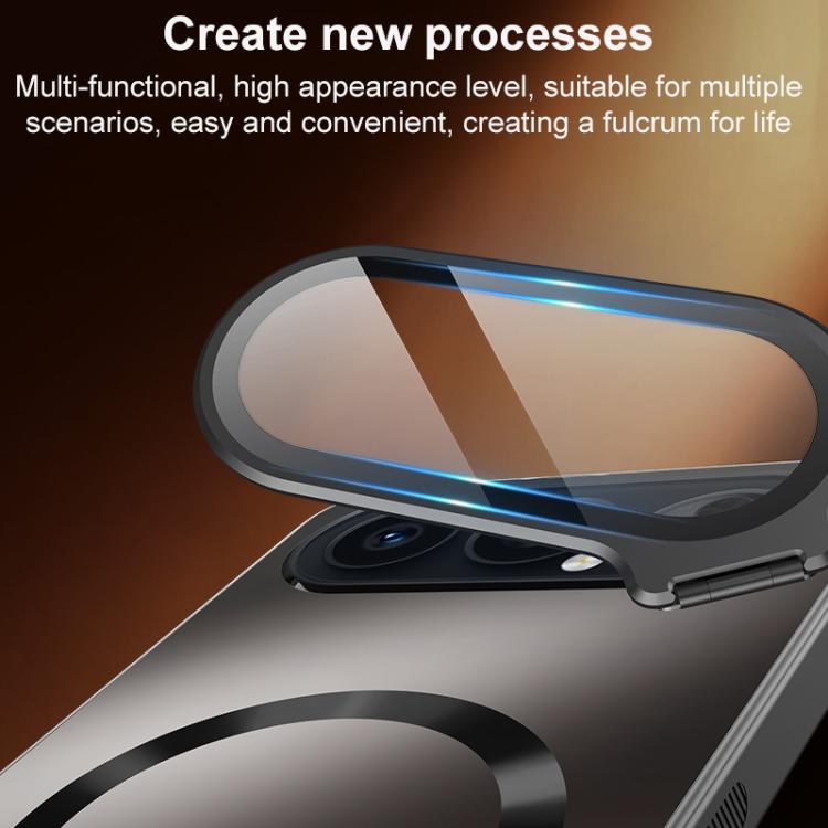 For Honor 500 Pro Global 155.8mm Ice Magnetic Straight Edge Lens Holder Magnetic Phone Case