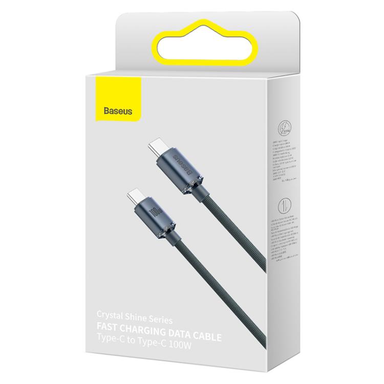 Baseus Crystal Shine Series Fast Charging Cable Type-C to Type-C 100W Cable, Length:1.2m