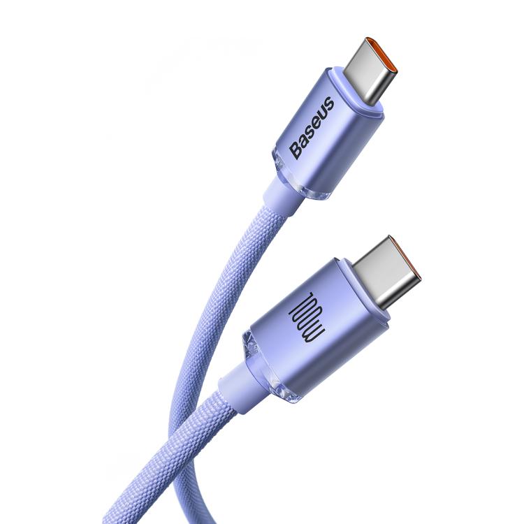 Baseus Crystal Shine Series Fast Charging Cable Type-C to Type-C 100W Cable, Length:1.2m