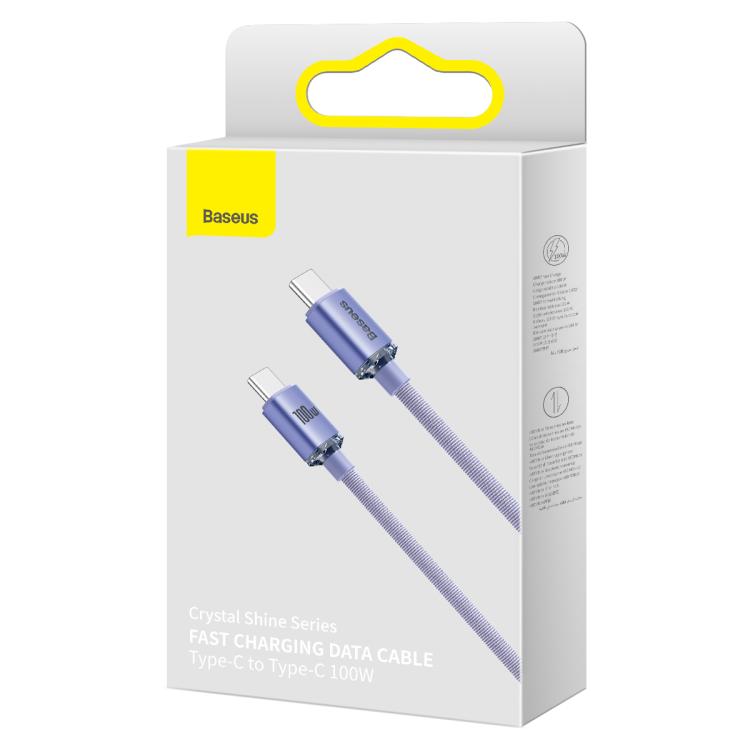 Baseus Crystal Shine Series Fast Charging Cable Type-C to Type-C 100W Cable, Length:1.2m