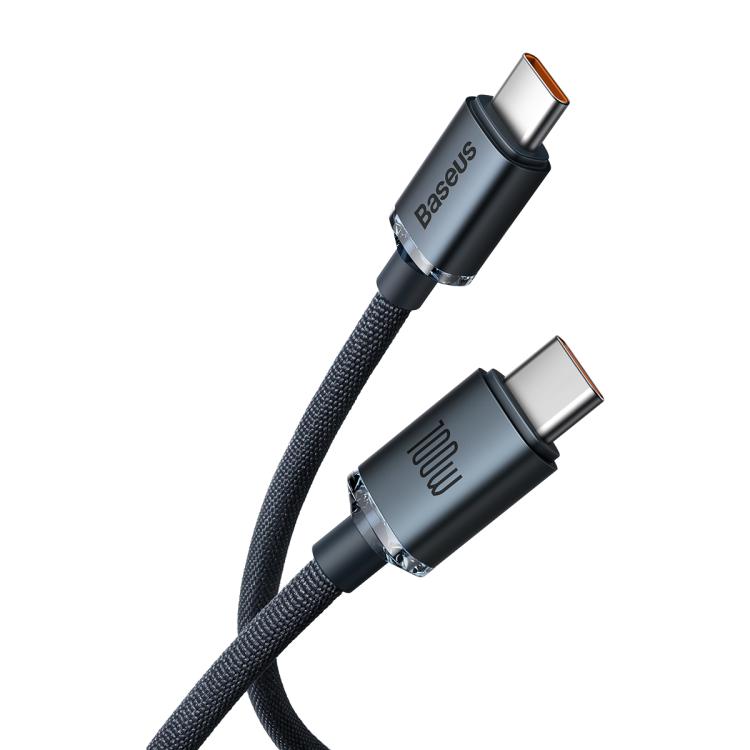Baseus Crystal Shine Series Fast Charging Cable Type-C to Type-C 100W Cable, Length:2m