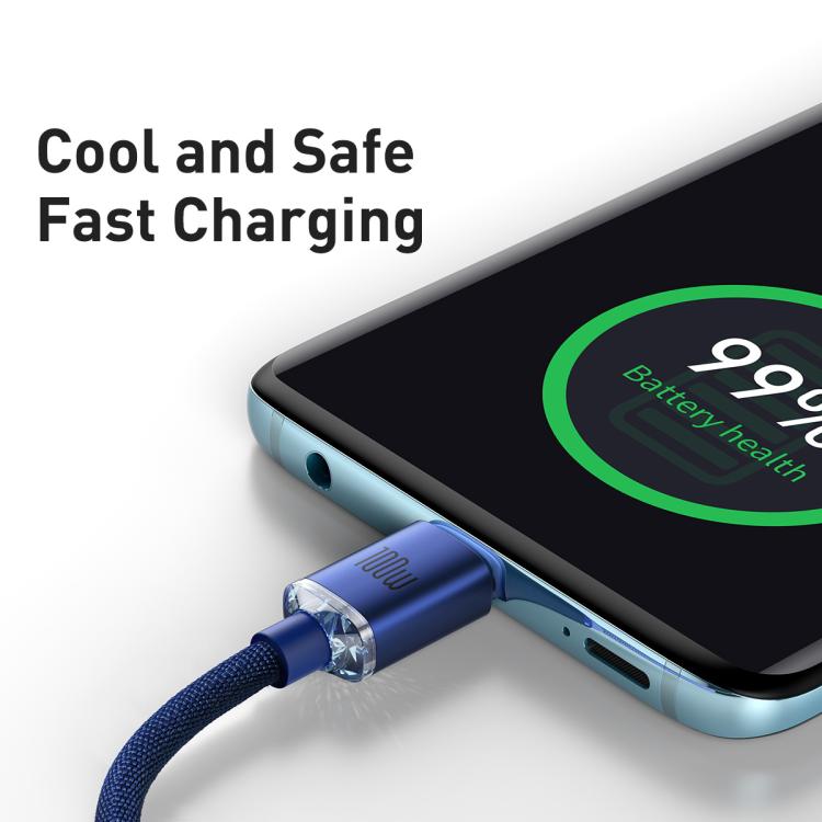 Baseus Crystal Shine Series Fast Charging Cable Type-C to Type-C 100W Cable, Length:2m