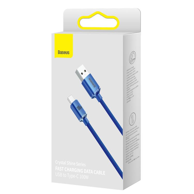 Baseus Crystal Shine Series Fast Charging Cable USB to Type-C 100W Cable, Length:1.2m