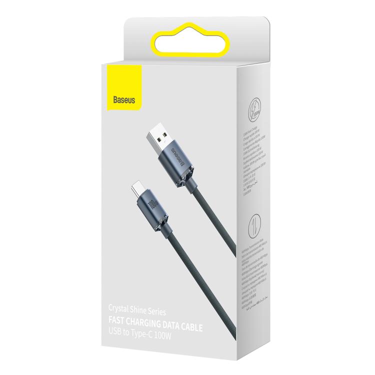 Baseus Crystal Shine Series Fast Charging Cable USB to Type-C 100W Cable, Length:2m