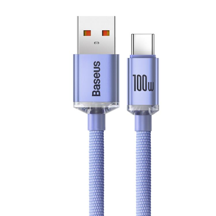 Baseus Crystal Shine Series Fast Charging Cable USB to Type-C 100W Cable, Length:2m