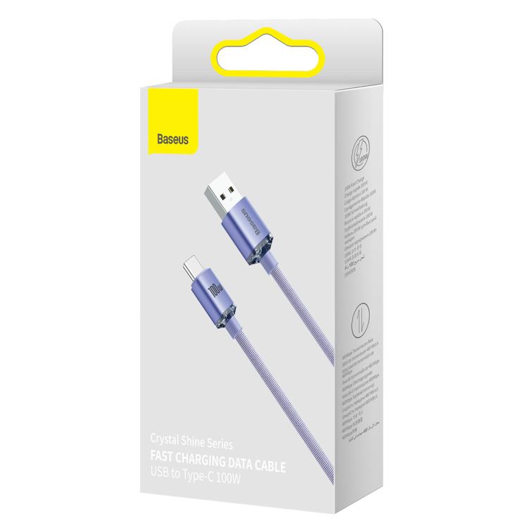Baseus Crystal Shine Series Fast Charging Cable USB to Type-C 100W Cable, Length:2m
