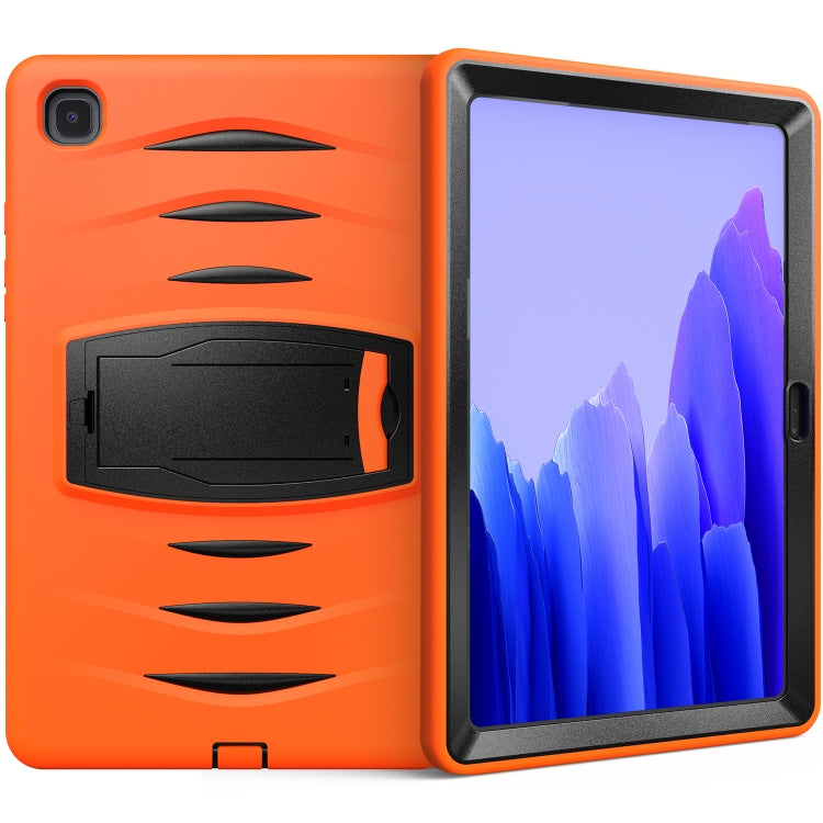 For Samsung Galaxy Tab A7 (2020) T500/T505 Wave Texture Series PC + Silicone Protective Case with Holder