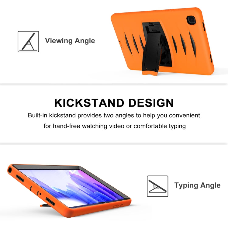 For Samsung Galaxy Tab A7 (2020) T500/T505 Wave Texture Series PC + Silicone Protective Case with Holder