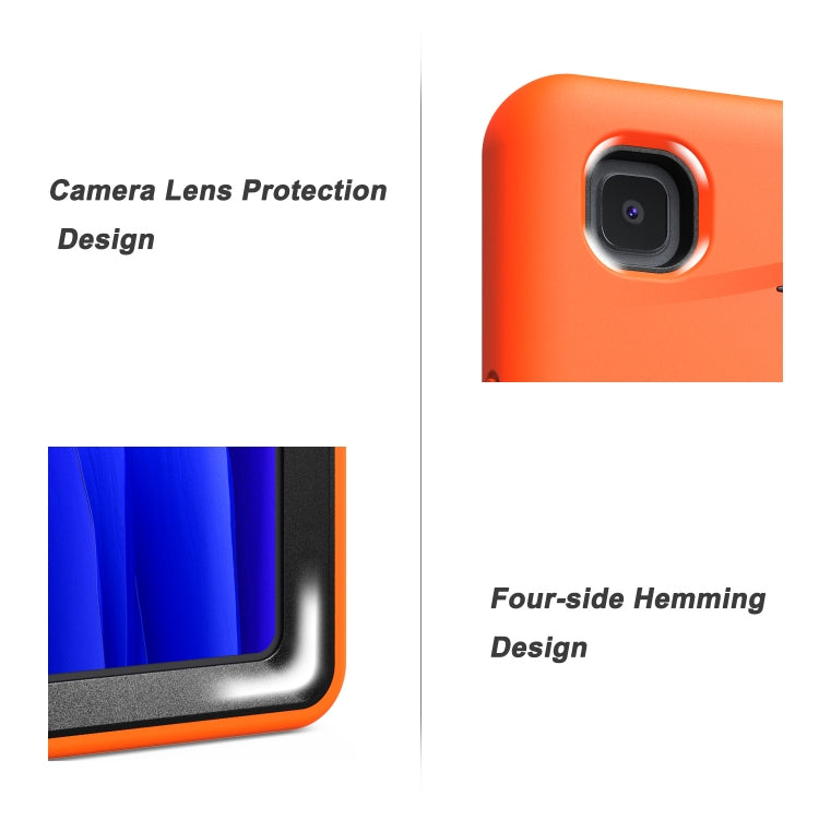 For Samsung Galaxy Tab A7 (2020) T500/T505 Wave Texture Series PC + Silicone Protective Case with Holder