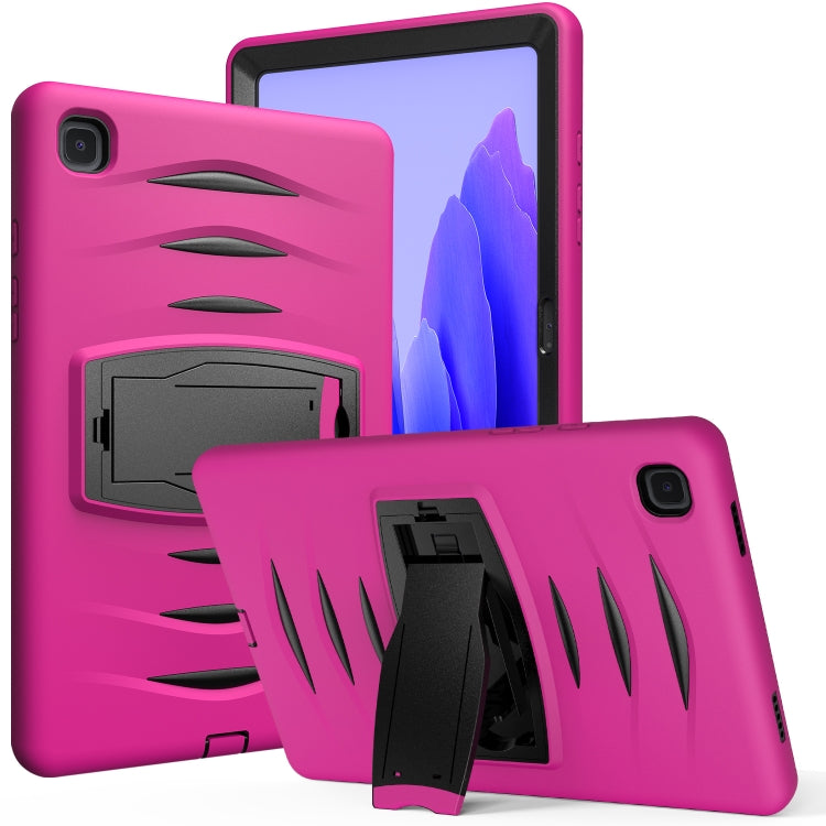 For Samsung Galaxy Tab A7 (2020) T500/T505 Wave Texture Series PC + Silicone Protective Case with Holder