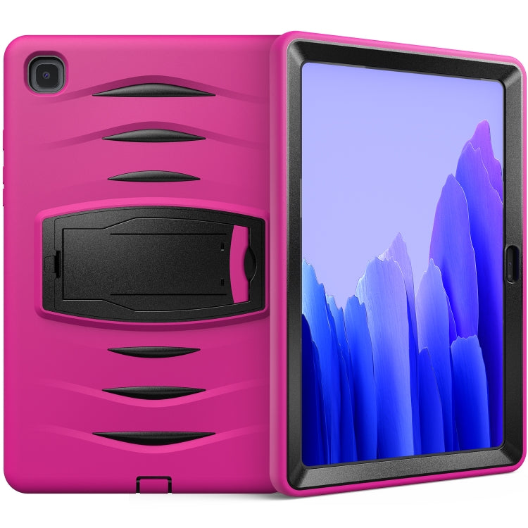 For Samsung Galaxy Tab A7 (2020) T500/T505 Wave Texture Series PC + Silicone Protective Case with Holder