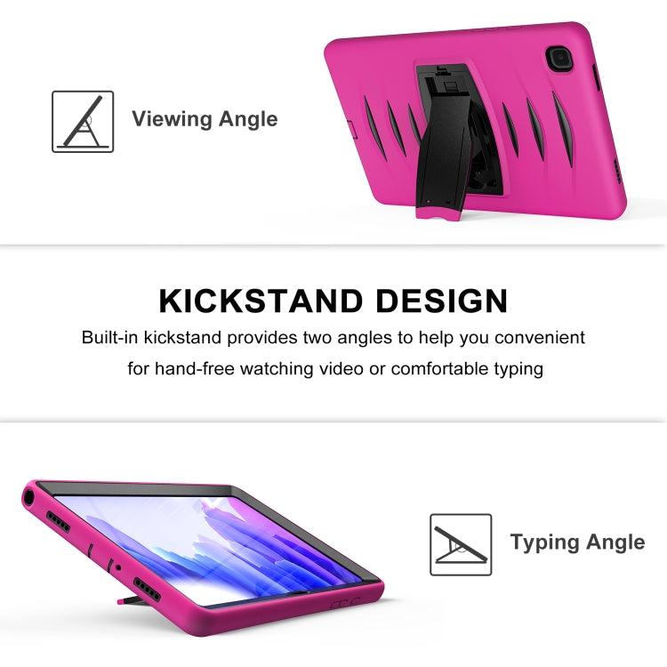 For Samsung Galaxy Tab A7 (2020) T500/T505 Wave Texture Series PC + Silicone Protective Case with Holder