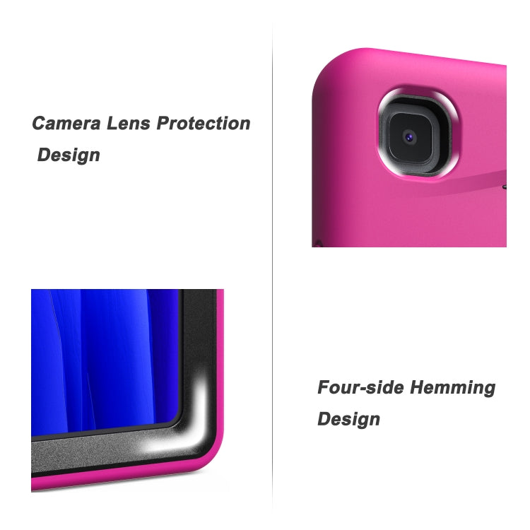 For Samsung Galaxy Tab A7 (2020) T500/T505 Wave Texture Series PC + Silicone Protective Case with Holder