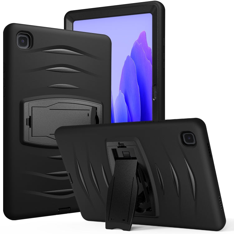 For Samsung Galaxy Tab A7 (2020) T500/T505 Wave Texture Series PC + Silicone Protective Case with Holder