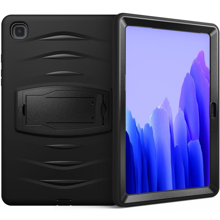 For Samsung Galaxy Tab A7 (2020) T500/T505 Wave Texture Series PC + Silicone Protective Case with Holder