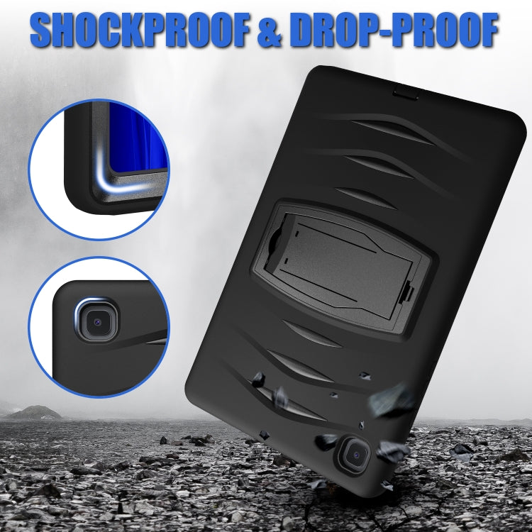 For Samsung Galaxy Tab A7 (2020) T500/T505 Wave Texture Series PC + Silicone Protective Case with Holder