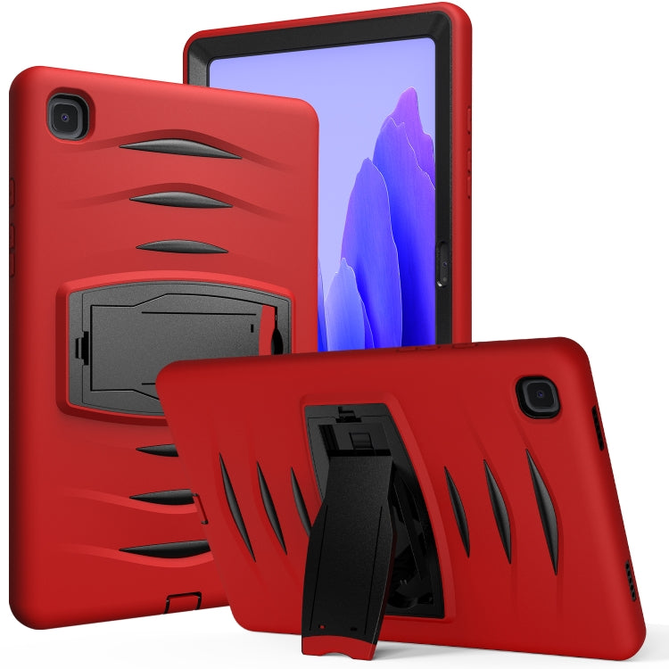 For Samsung Galaxy Tab A7 (2020) T500/T505 Wave Texture Series PC + Silicone Protective Case with Holder