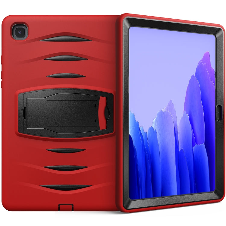 For Samsung Galaxy Tab A7 (2020) T500/T505 Wave Texture Series PC + Silicone Protective Case with Holder