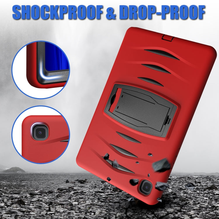 For Samsung Galaxy Tab A7 (2020) T500/T505 Wave Texture Series PC + Silicone Protective Case with Holder